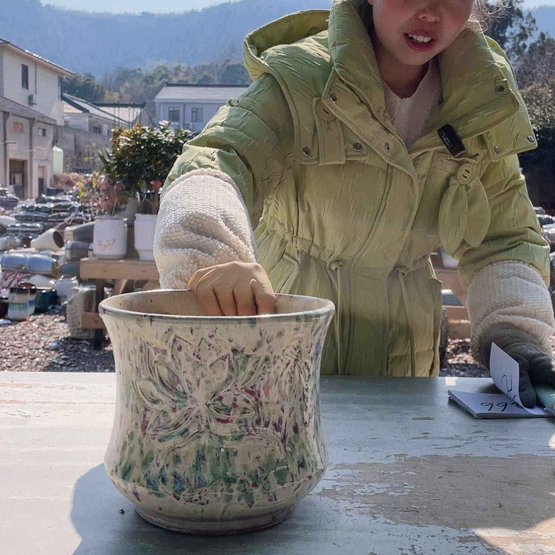 红陶王嫂花盆0210-265