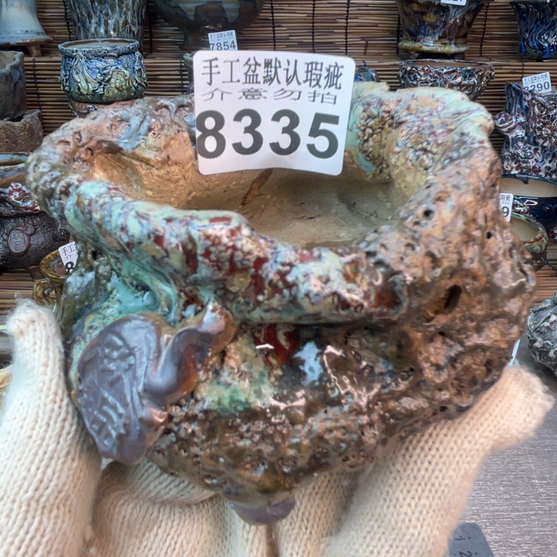 手工花盆默认瑕疵完美者勿拍