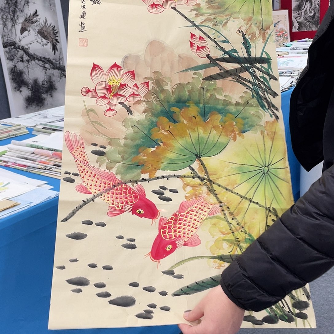 国画今天上午国画作品展示