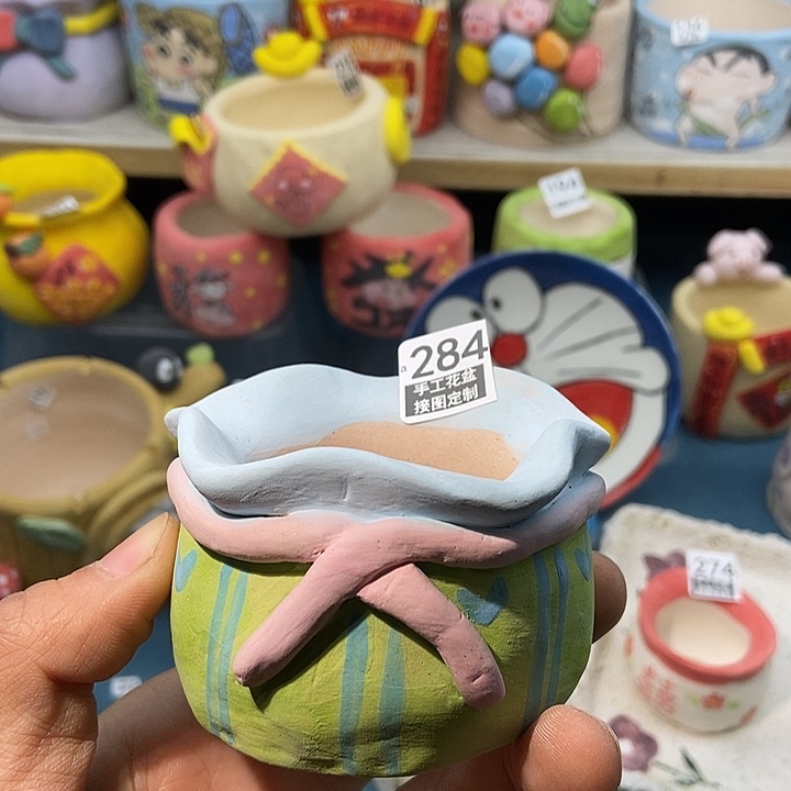 红陶284 1.22 手工盆接图定制