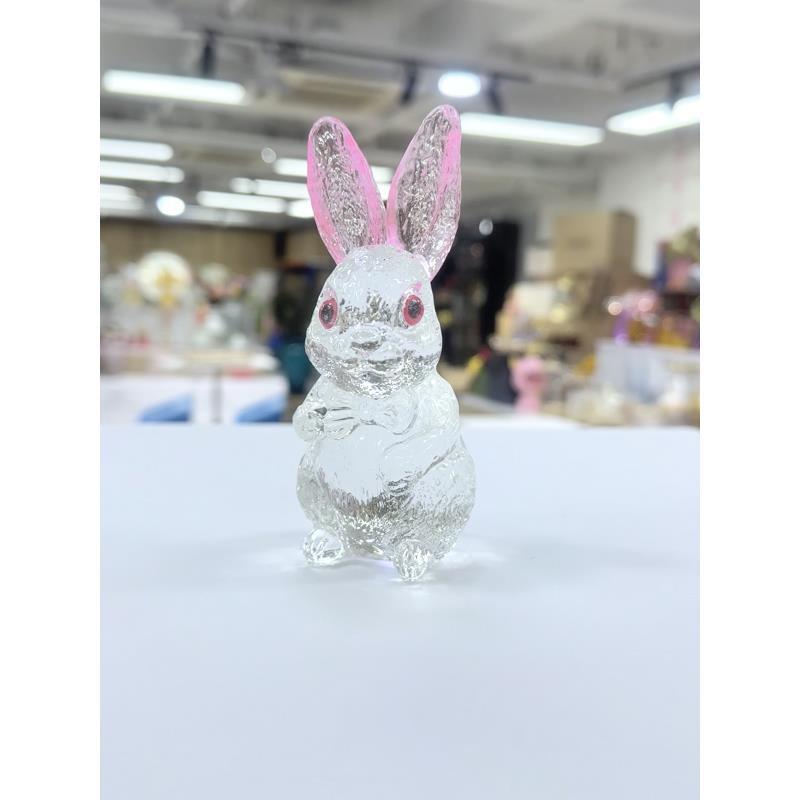 现代化时尚质感家居装饰水晶兔子客厅餐桌摆件