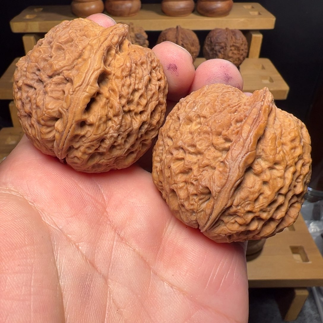 吊坠文玩核桃蚂蚁纹铁狮子44mm