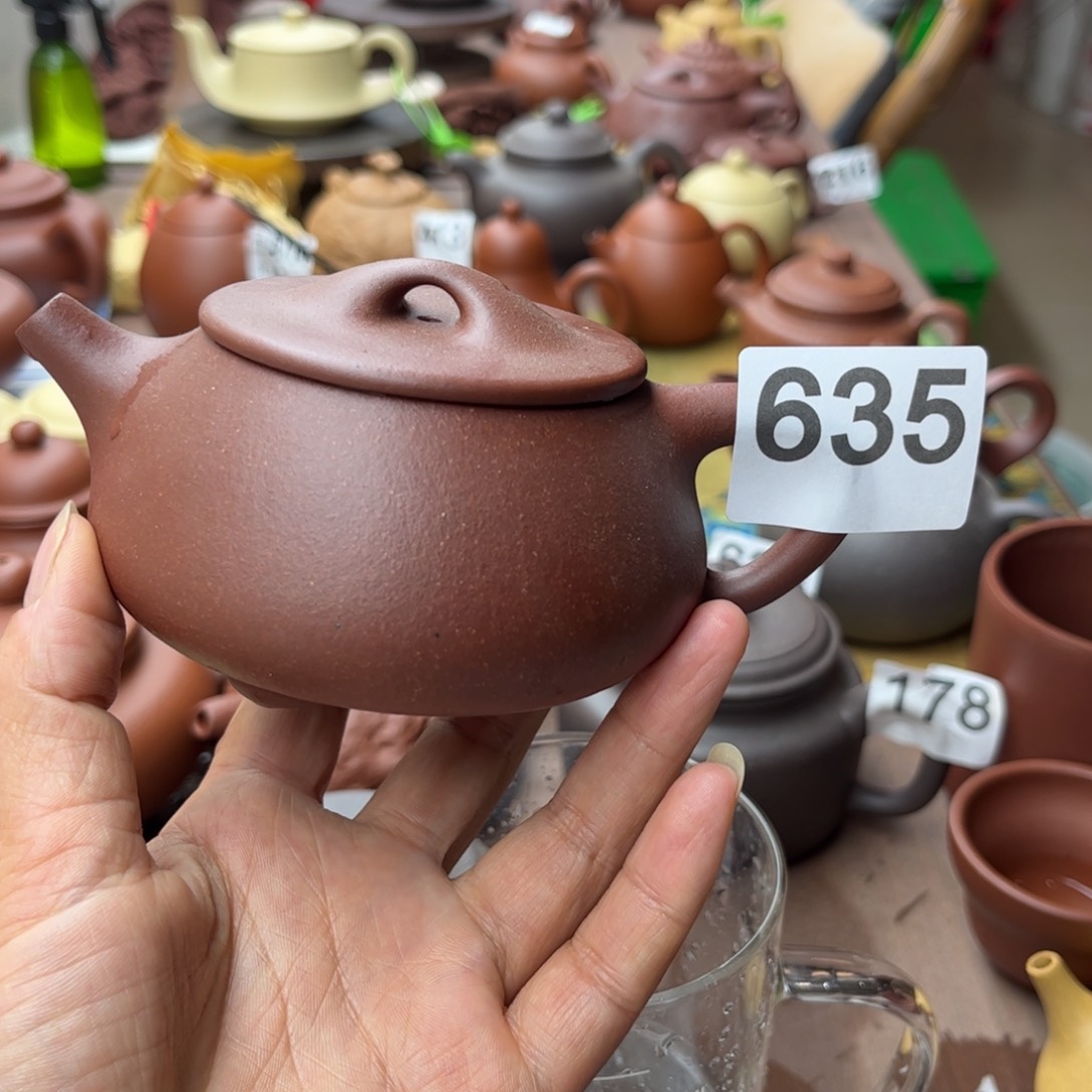 紫砂茶壶底槽清全手瑕疵200cc