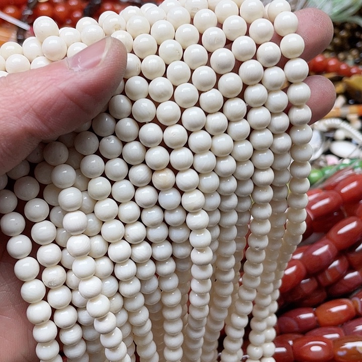 玛瑙/玉髓珠宝半成品未镶嵌一条7mm三姑娘