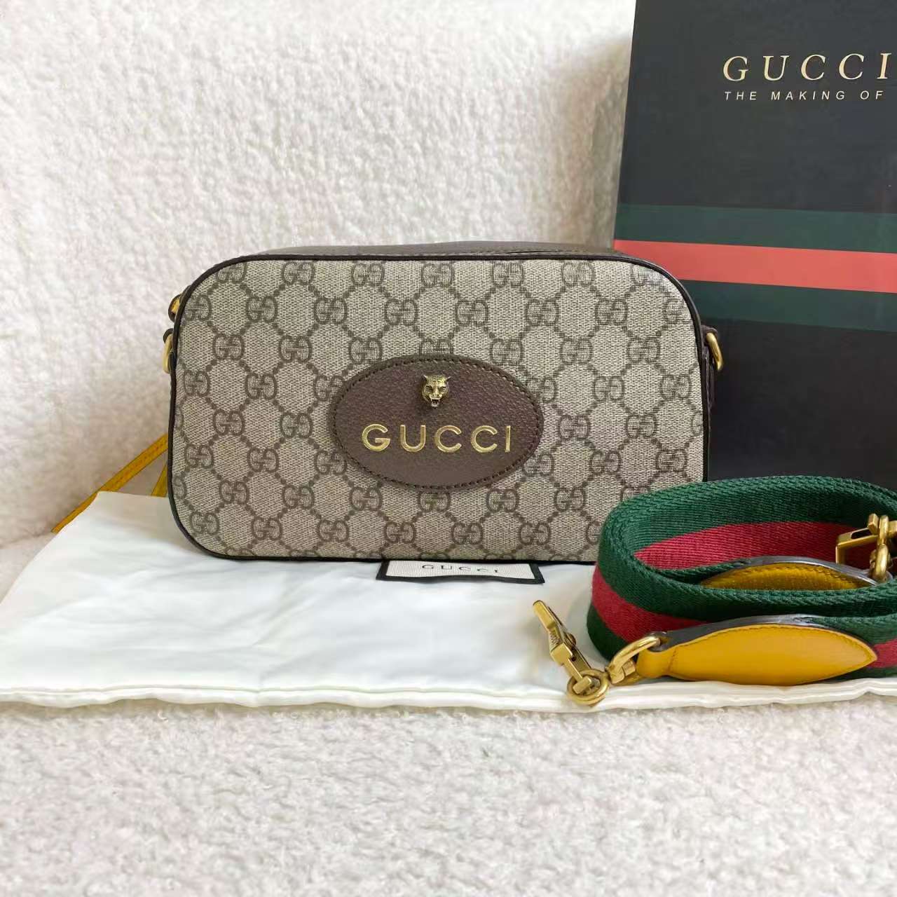 99新 GUCCI/古驰 虎头相机包/56652685/12期/代卖服务
