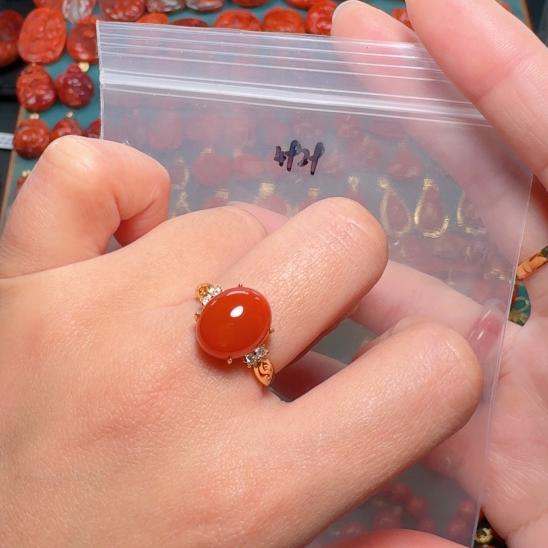 南红玛瑙南红银S925镶嵌