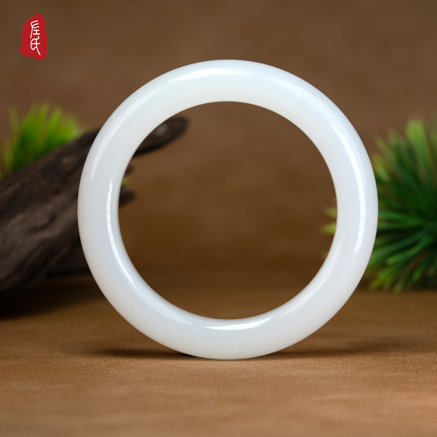 【左氏珠宝】1979和田玉白玉手镯气质传承平安镯sku