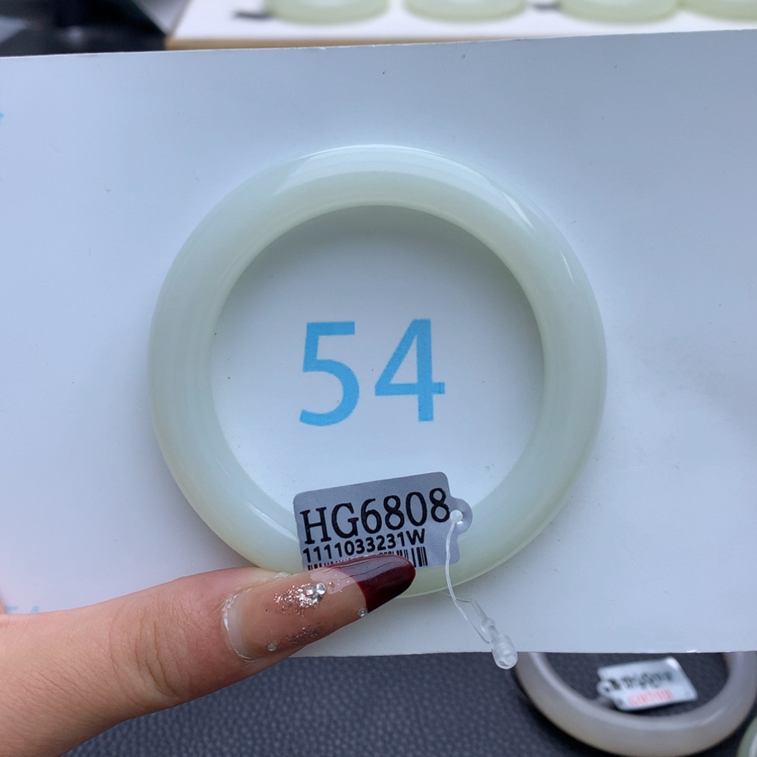 和田玉手镯未镶嵌柿**我