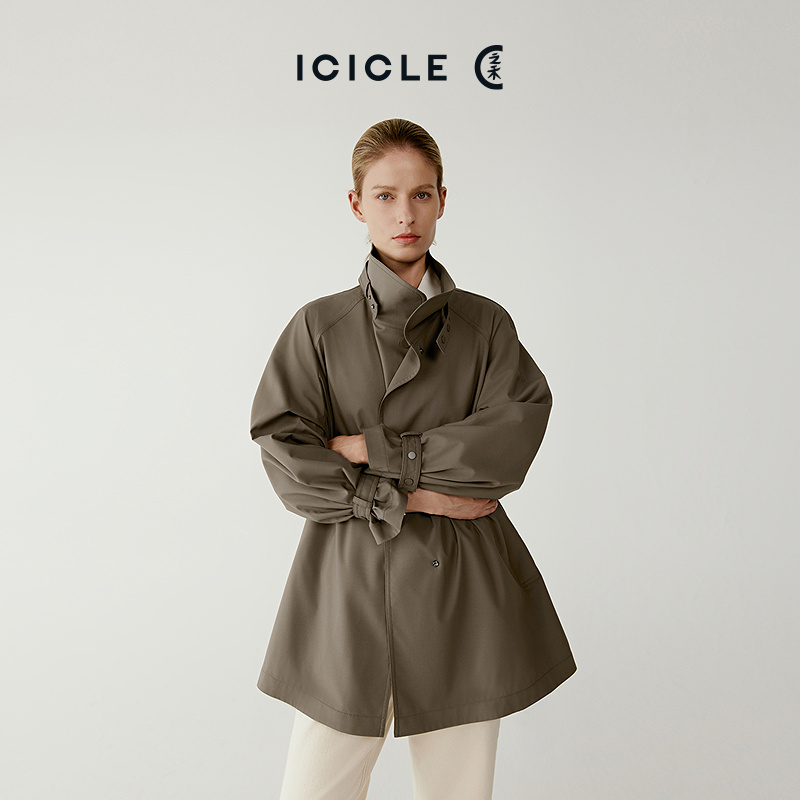 【露珠系列】ICICLE之禾薄丝毛精纺色织单排扣风衣1731