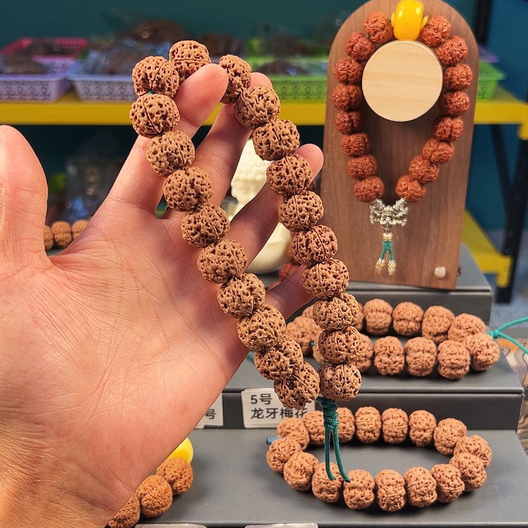 金刚菩提手串安娜粗筋深沟月牙梅花