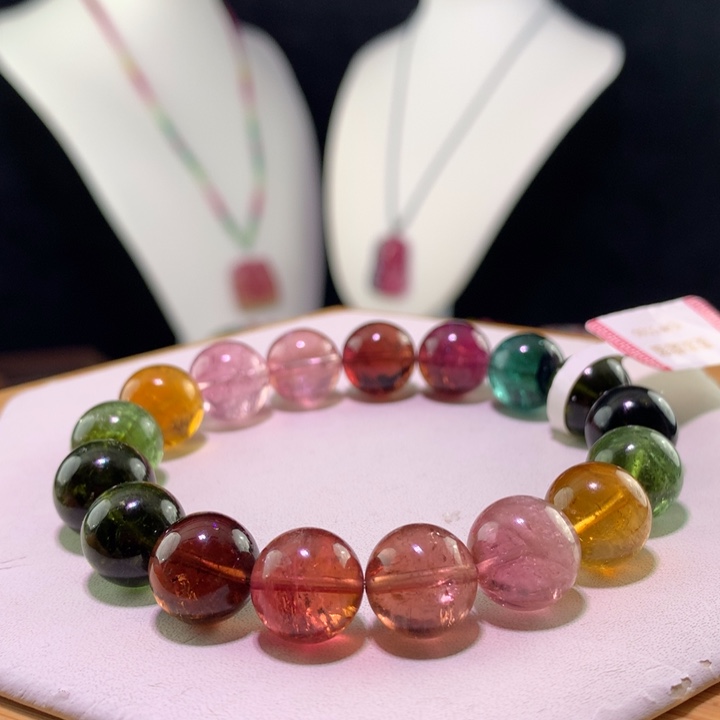 双色碧玺手链未镶嵌