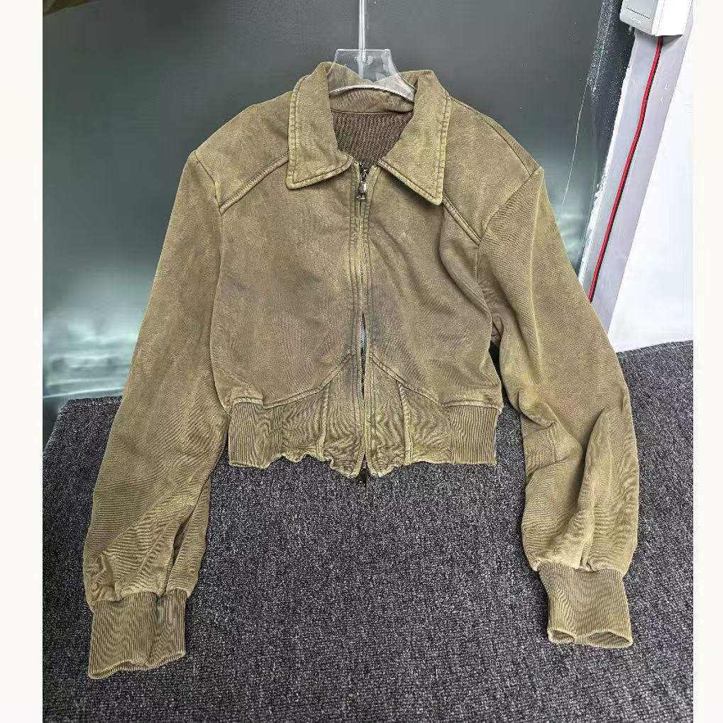 【水洗感】双拉链外套女