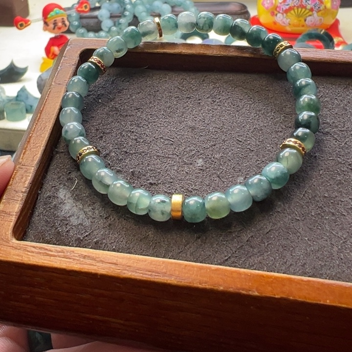 翡翠银S925镶嵌手链翡翠手链