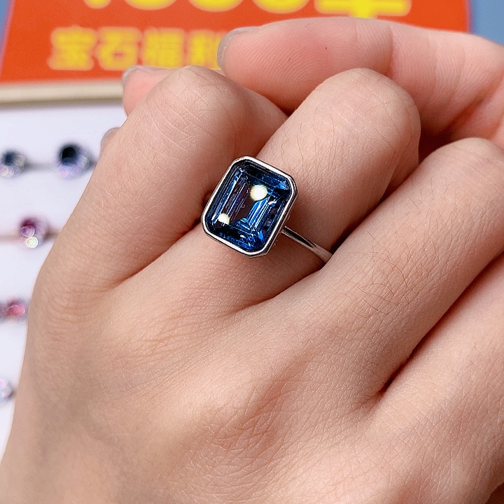 托帕石戒指银S925镶嵌1111111