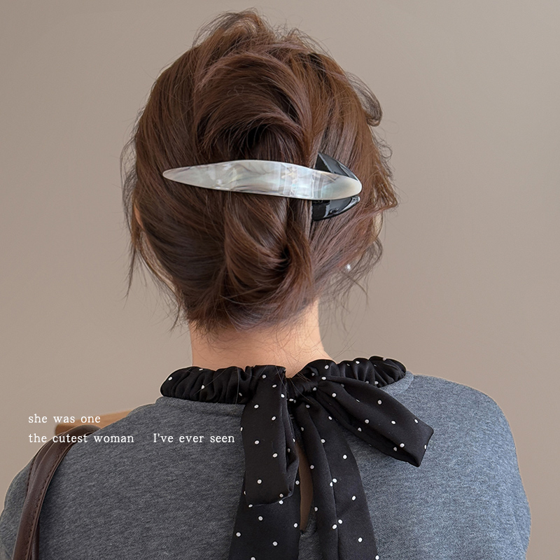 韩系简约醋酸燕尾夹女少女感抓夹鸭嘴夹发夹后脑勺一字夹头发夹子