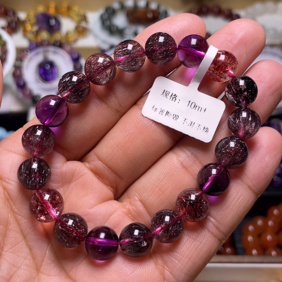 水晶手链未镶嵌超七黑加仑