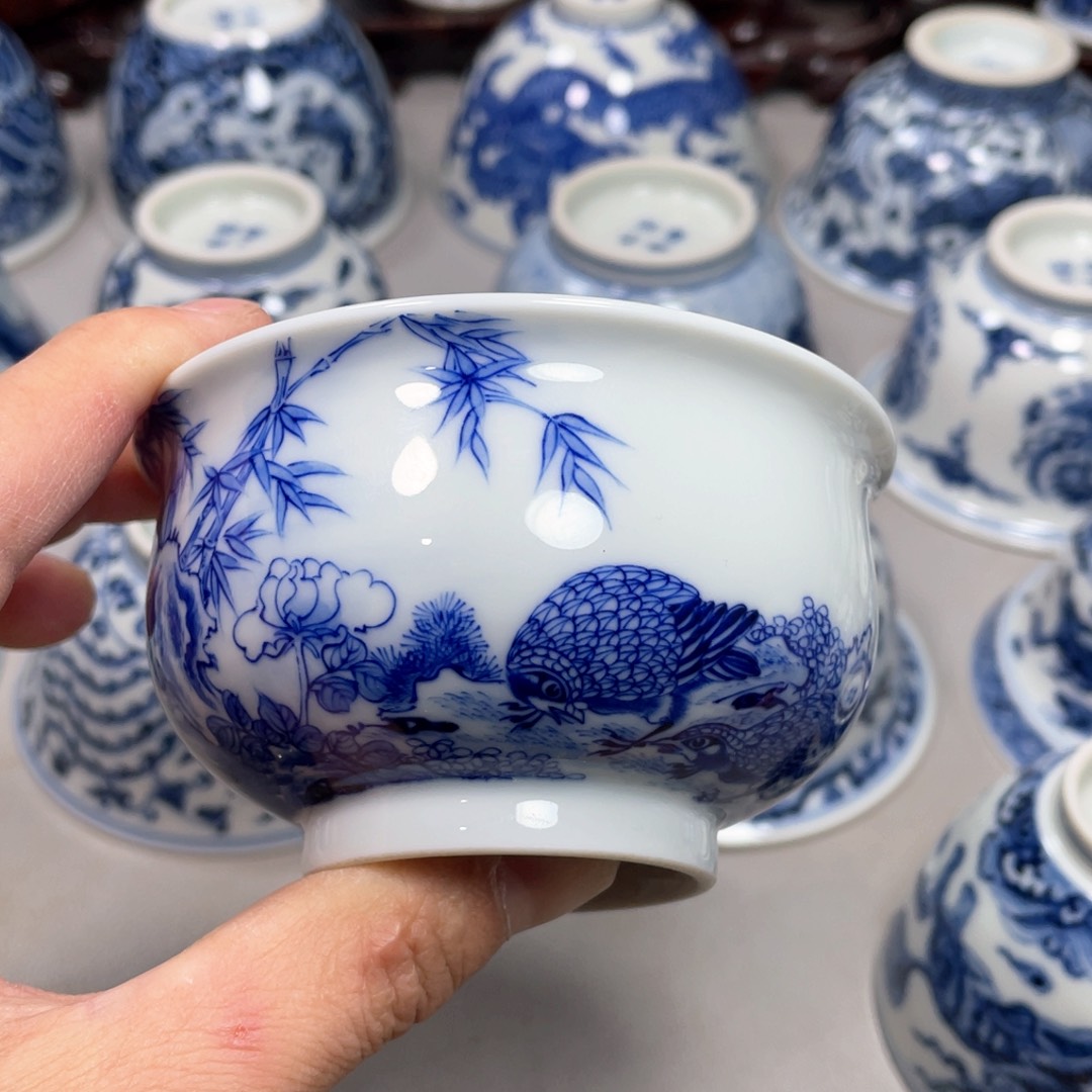 摆件景德镇陶瓷现代手工陶瓷茶具