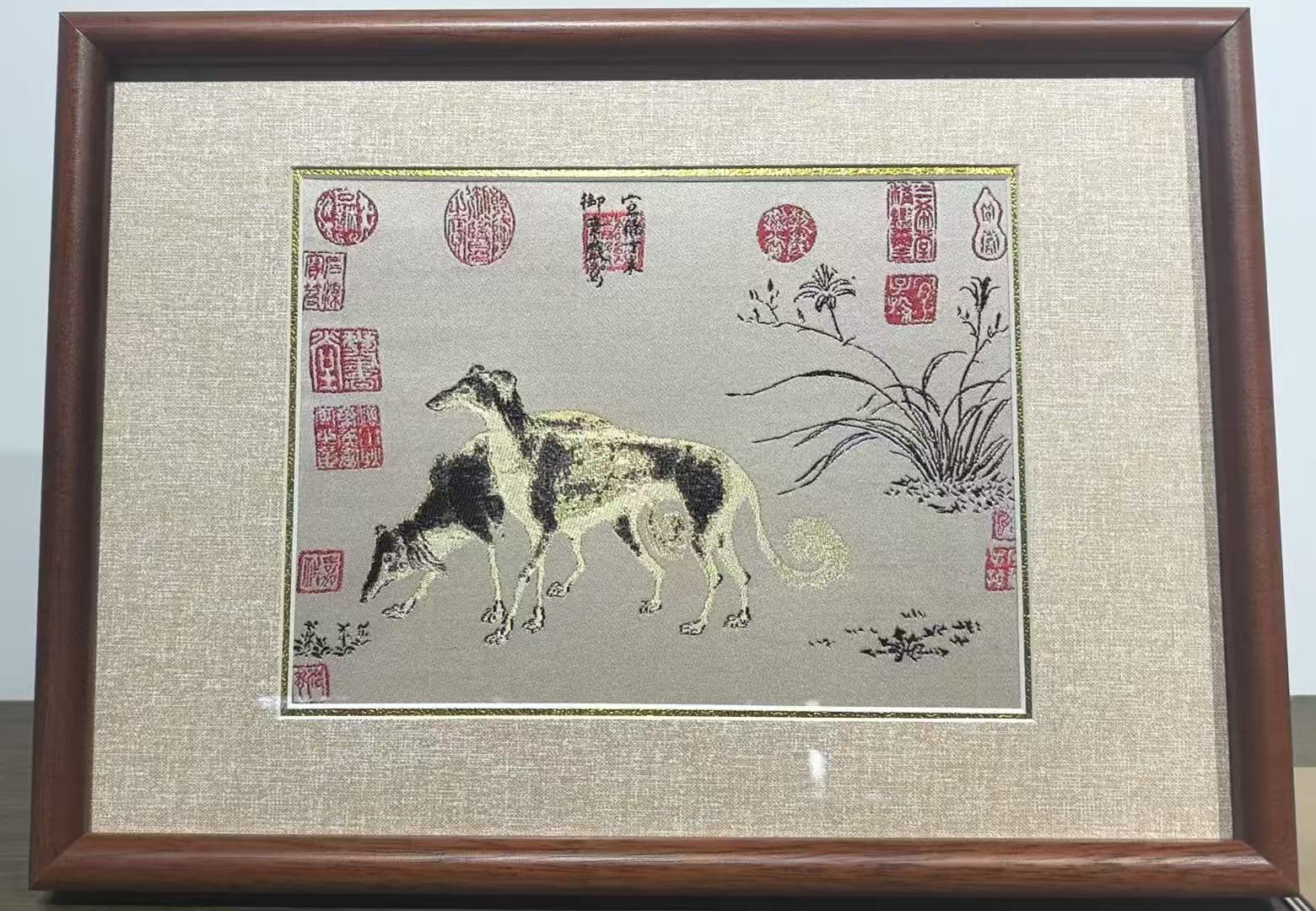 （何律）双犬图（狗）