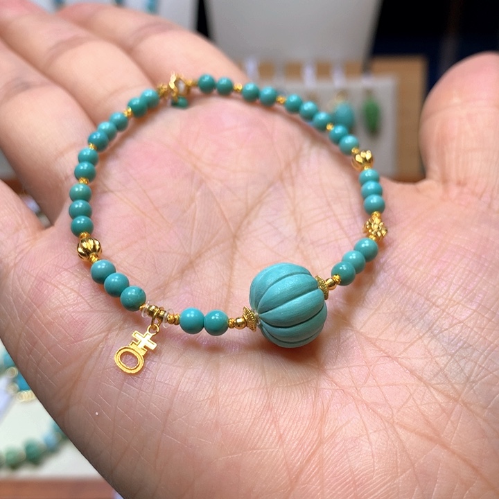 绿松石18K金镶嵌单圈