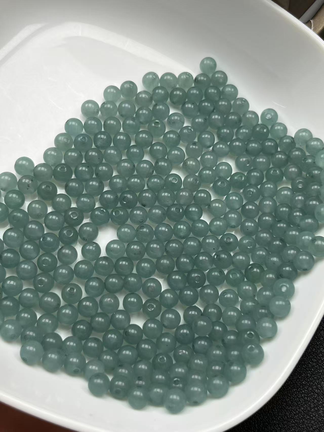 1缅料A货珠子卡6mm蓝水 单珠 （多样性发一颗）