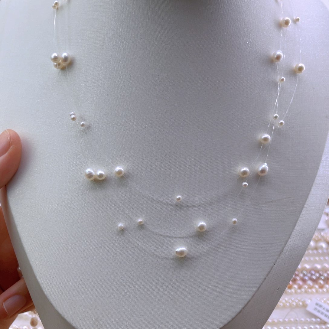 合金淡水珍珠项链