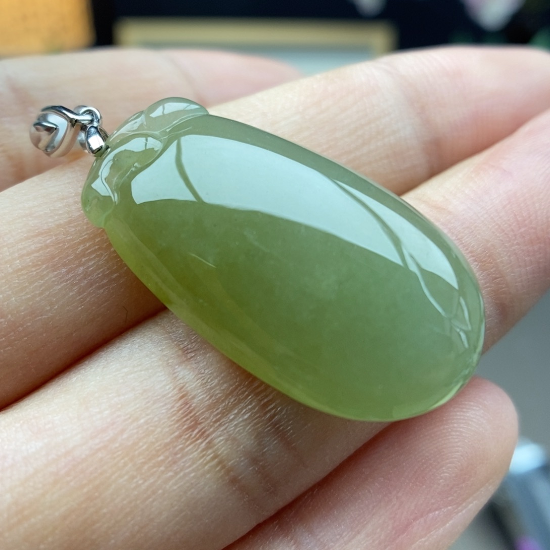 翡翠银S925镶嵌颈饰吊坠