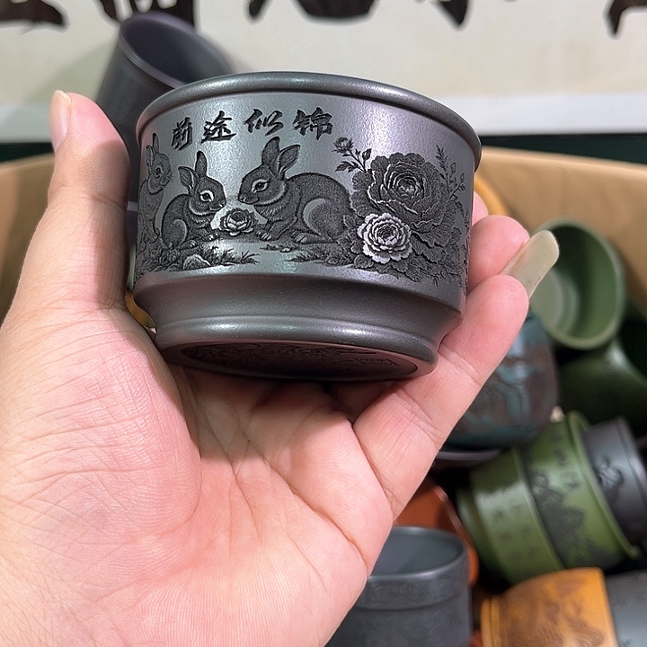 茶杯紫砂全手工紫砂主人杯