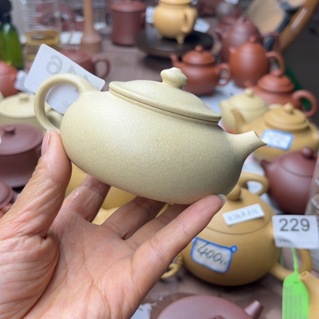 紫砂茶壶本绿瑕疵180cc