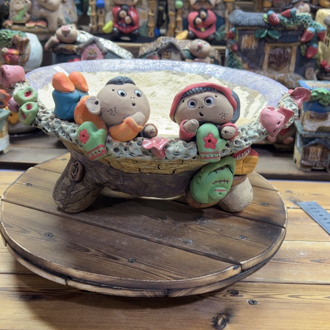 红陶嘻哈多肉花盆内口27