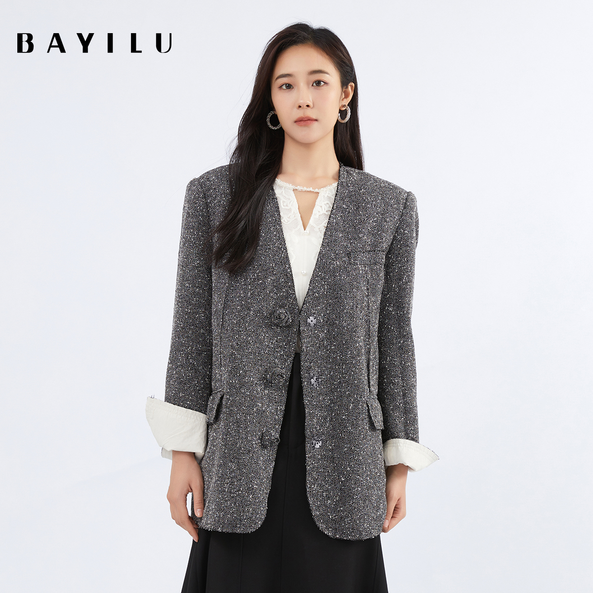 【小铃铛】芭依璐秋季短小香风时尚外套93W5380