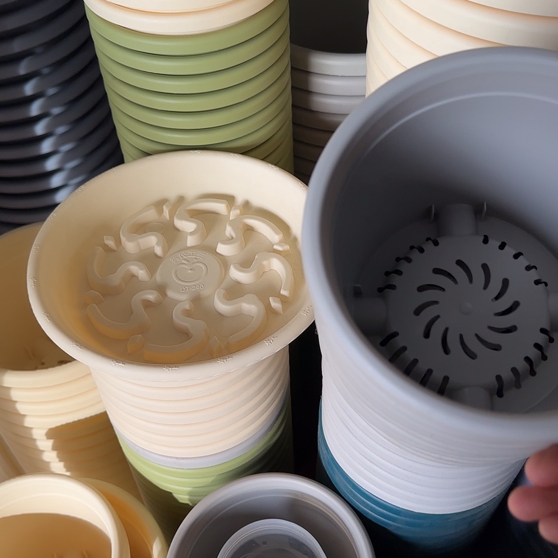 树脂四季2号带托12个灰白微瑕