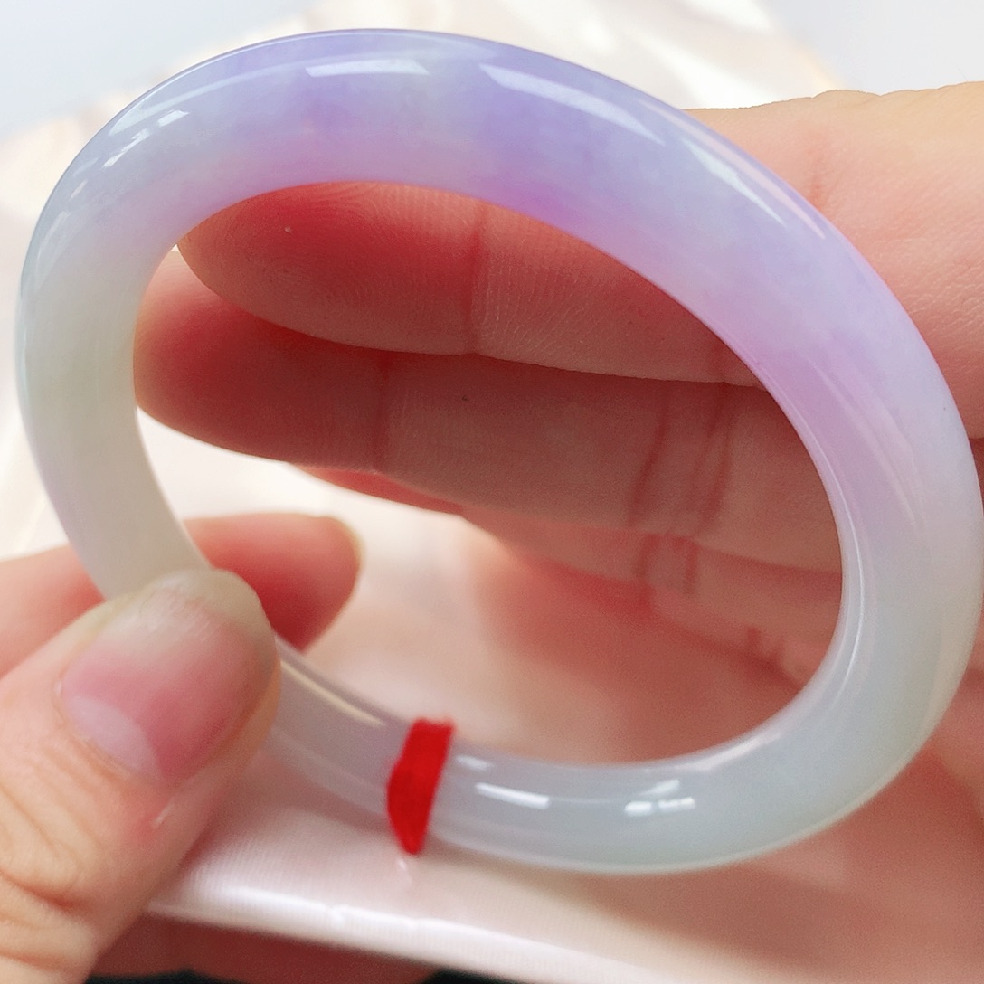 未镶嵌手镯翡翠1144号纯天然A货翡翠老坑紫罗兰圆条