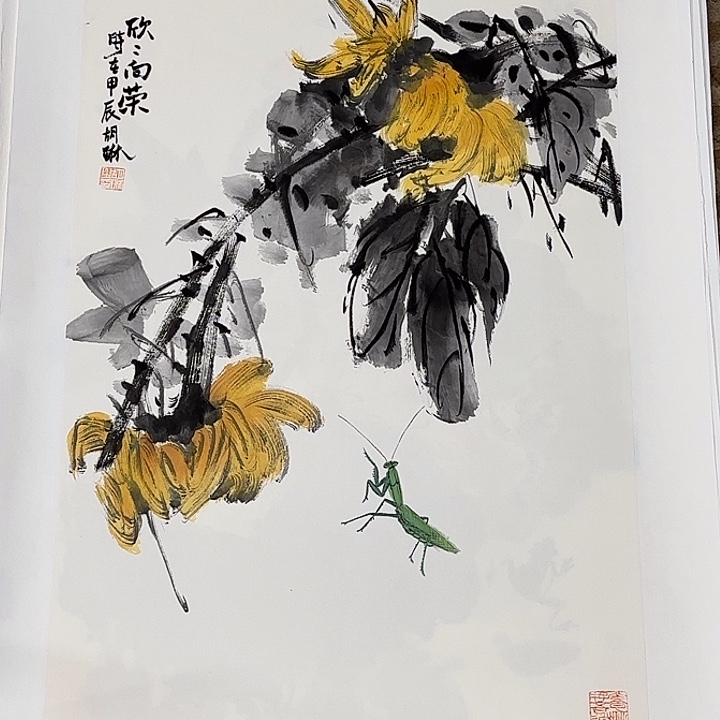 国画花鸟的翅膀是一个巨大的蝴蝶结