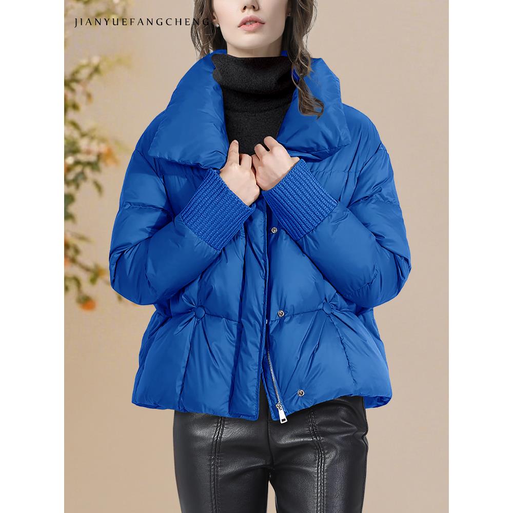 YIHUI伊卉羽绒服女百搭面包服加厚短款时尚冬白鸭绒宽松WH231892