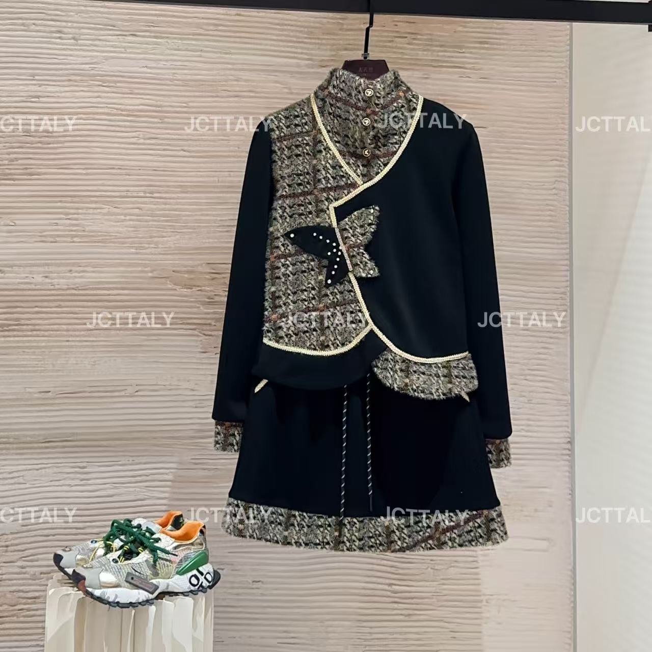 【宠粉价】（加绒）休闲气质风复古运动国风秋冬时尚套装TZ-998