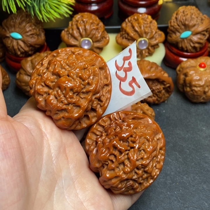 文玩核桃把件46官帽335