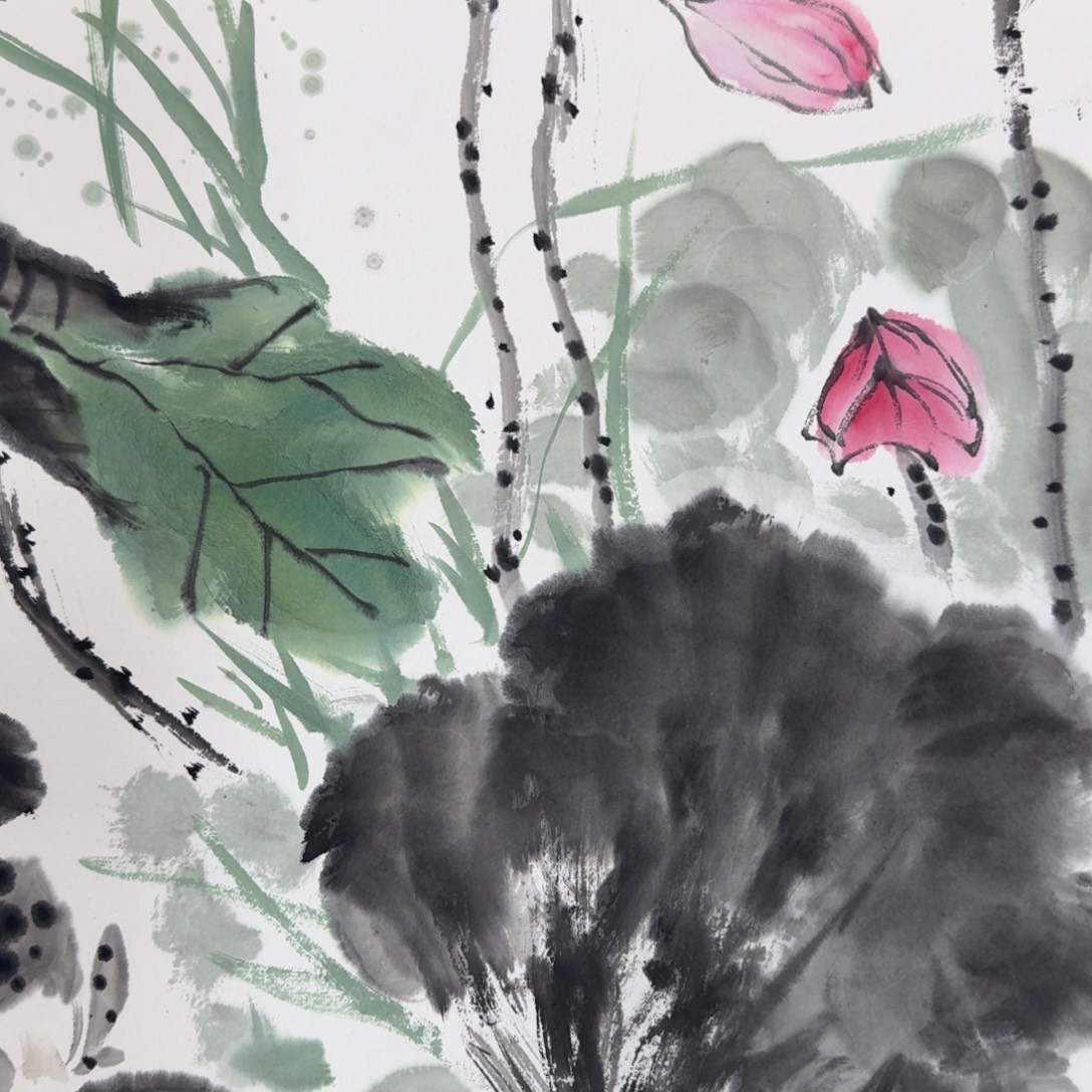 国画纯手绘山水花鸟作品