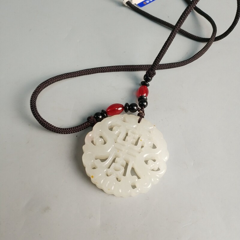  和田玉福寿玉佩（大师证）-M25G6003879-10