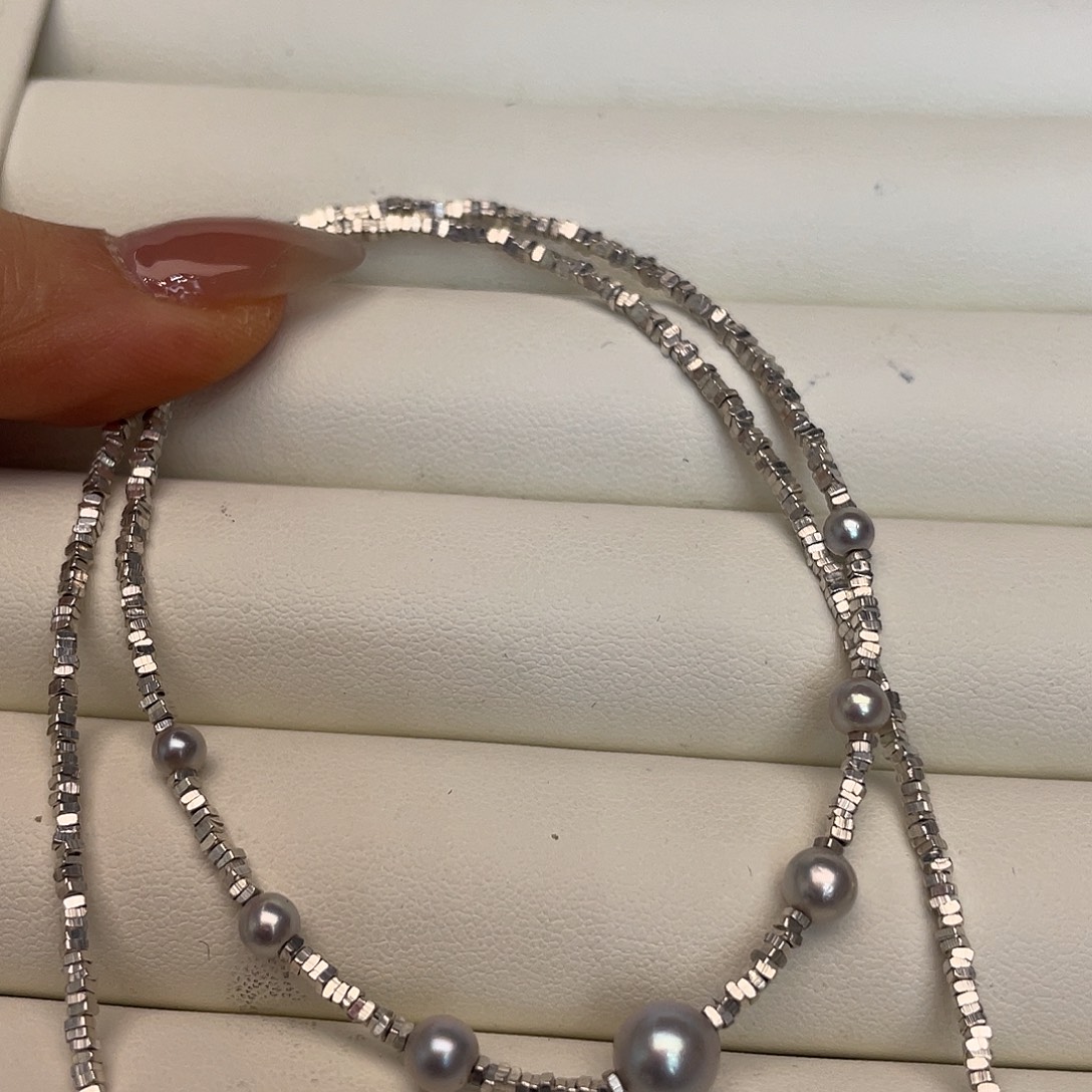 银S925镶嵌海水珍珠颈饰