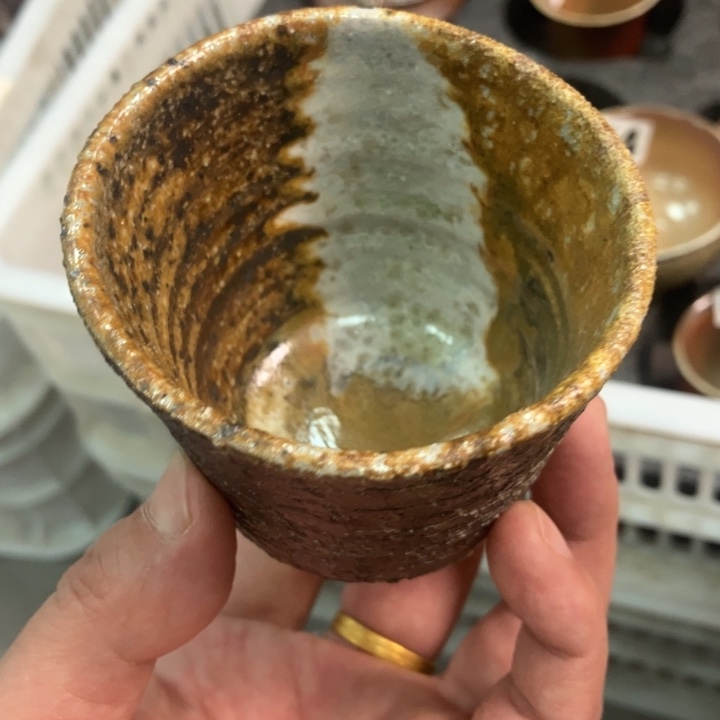 柴烧茶具茶杯大放漏