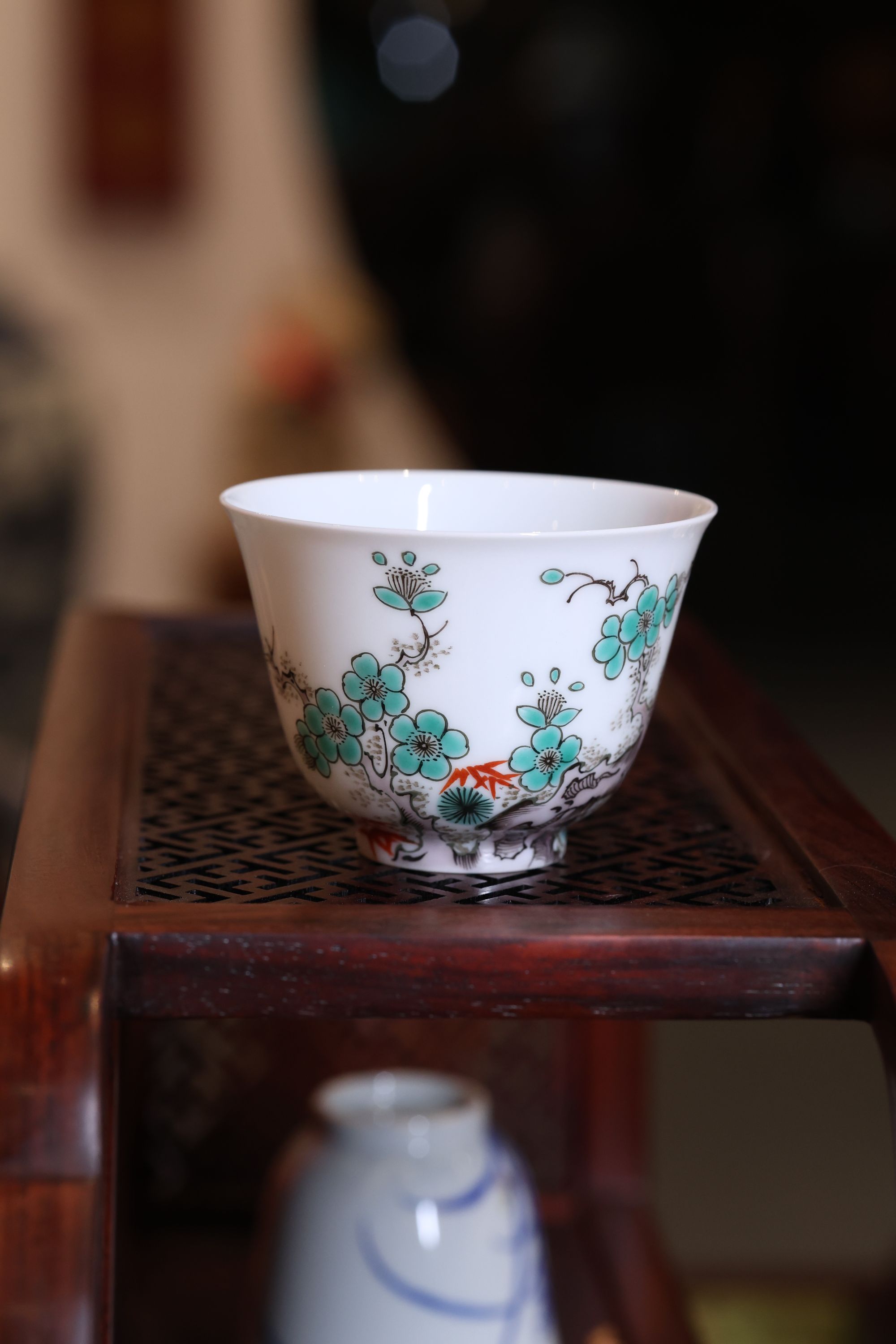 古阅和风·古彩福利杯景德镇纯手工手绘茶具茶器