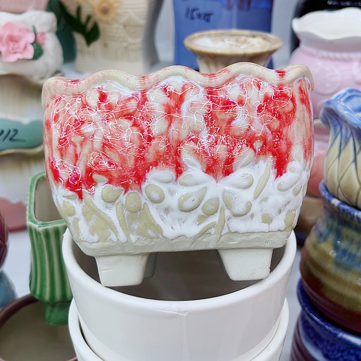 有孔.多肉陶瓷花盆！