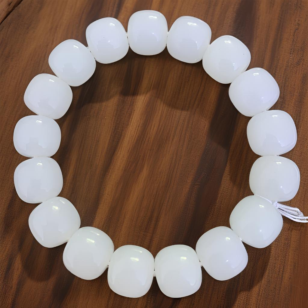 和田玉12x13老型单圈手串