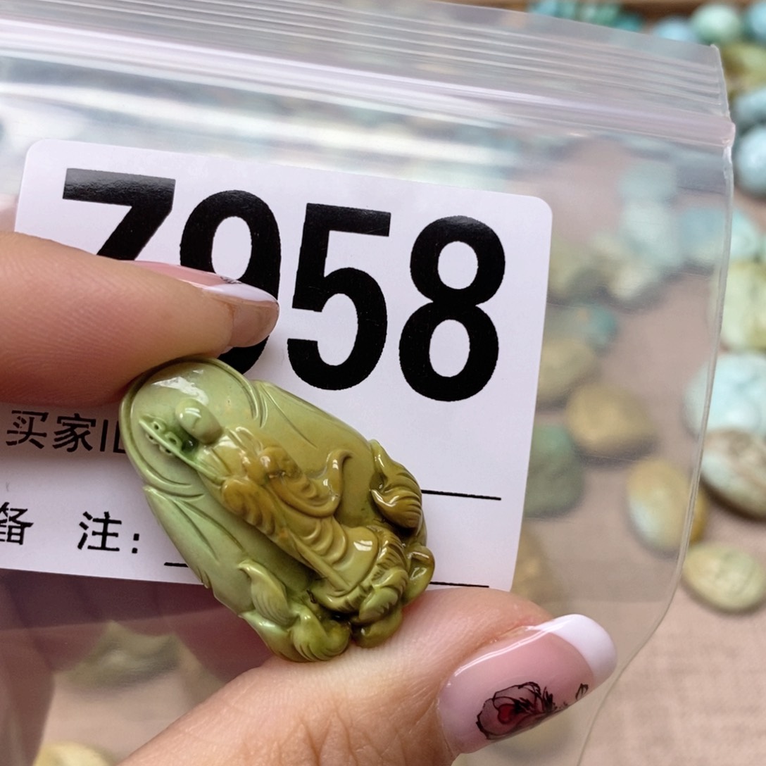 绿松石配饰未镶嵌妞*…