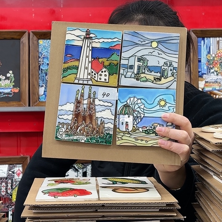 陶瓷板画10/10一组微瑕