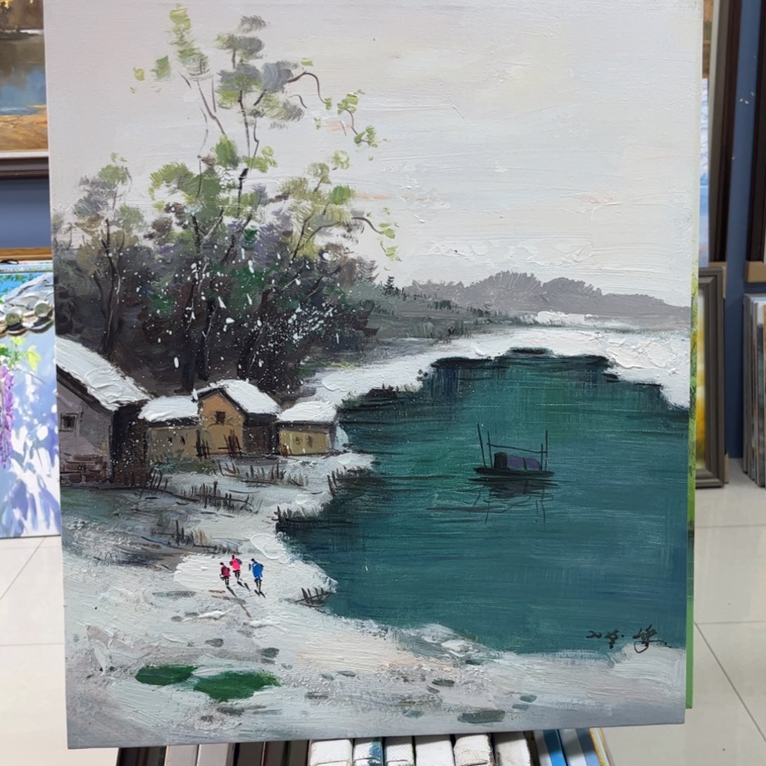手工手绘精品油画内框50+60尺寸