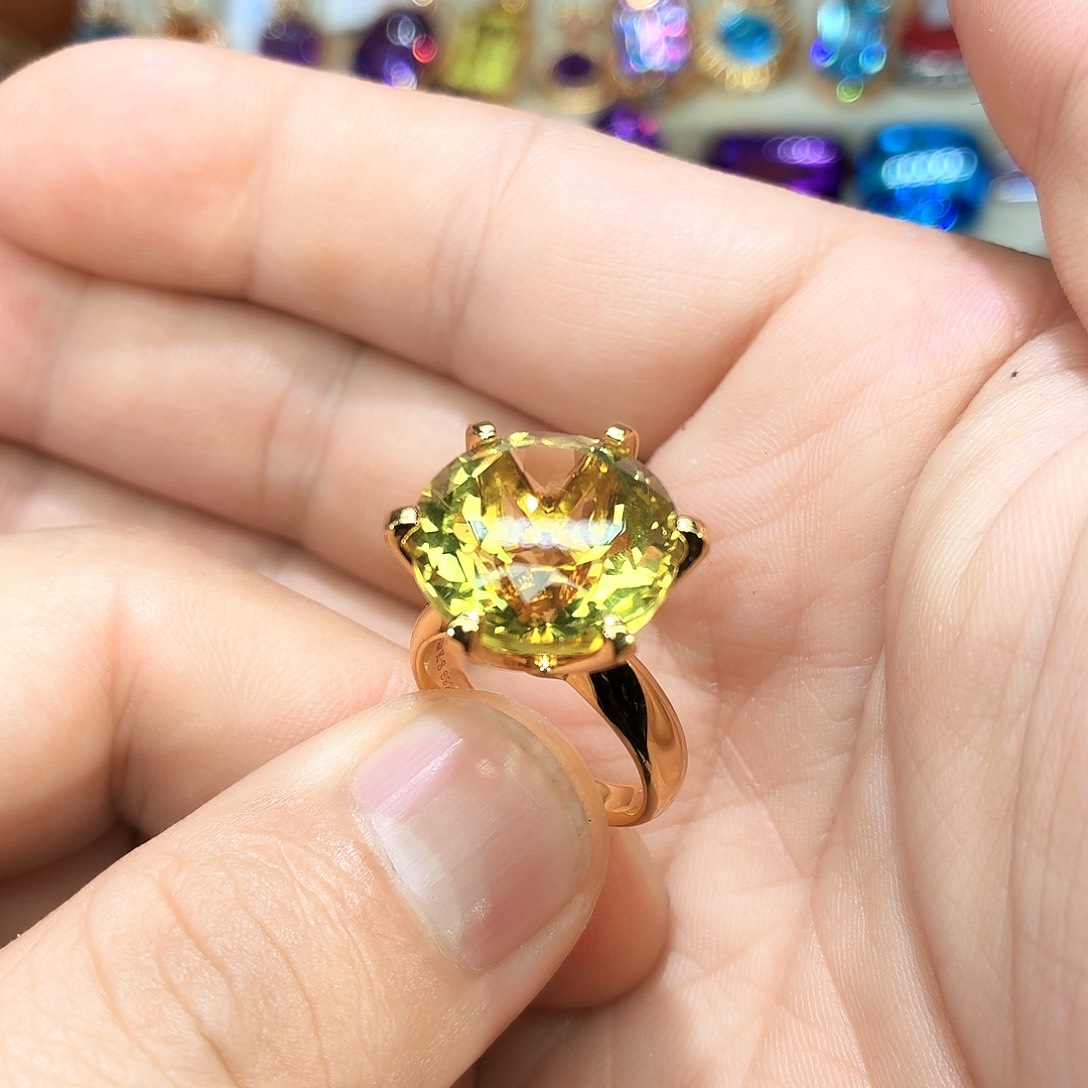 水晶银S925镶嵌戒指