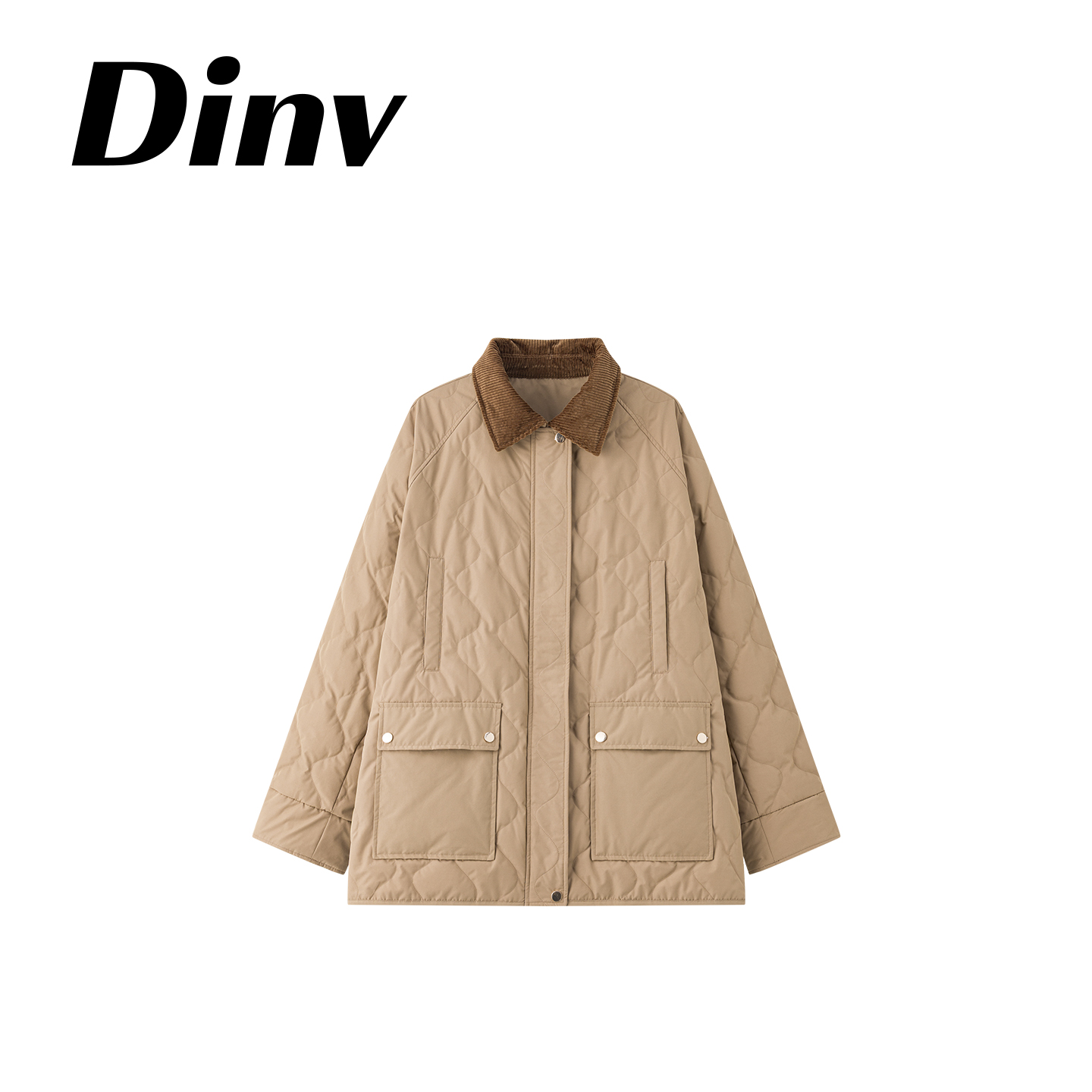 DINV /游牧巴恩风 科鲁达95%鹅绒服 保暖老钱风羽绒服短款一手长
