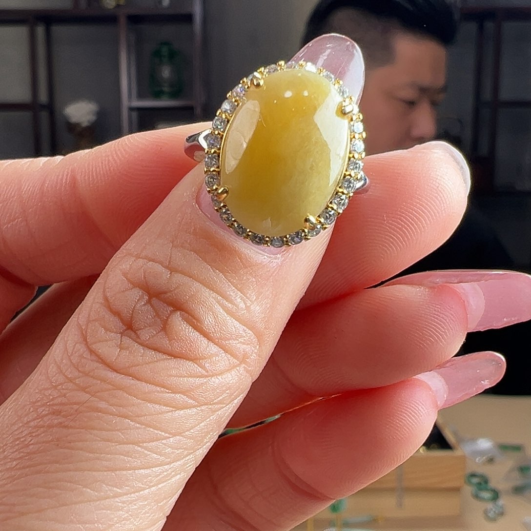 翡翠银S925镶嵌戒指戒指28