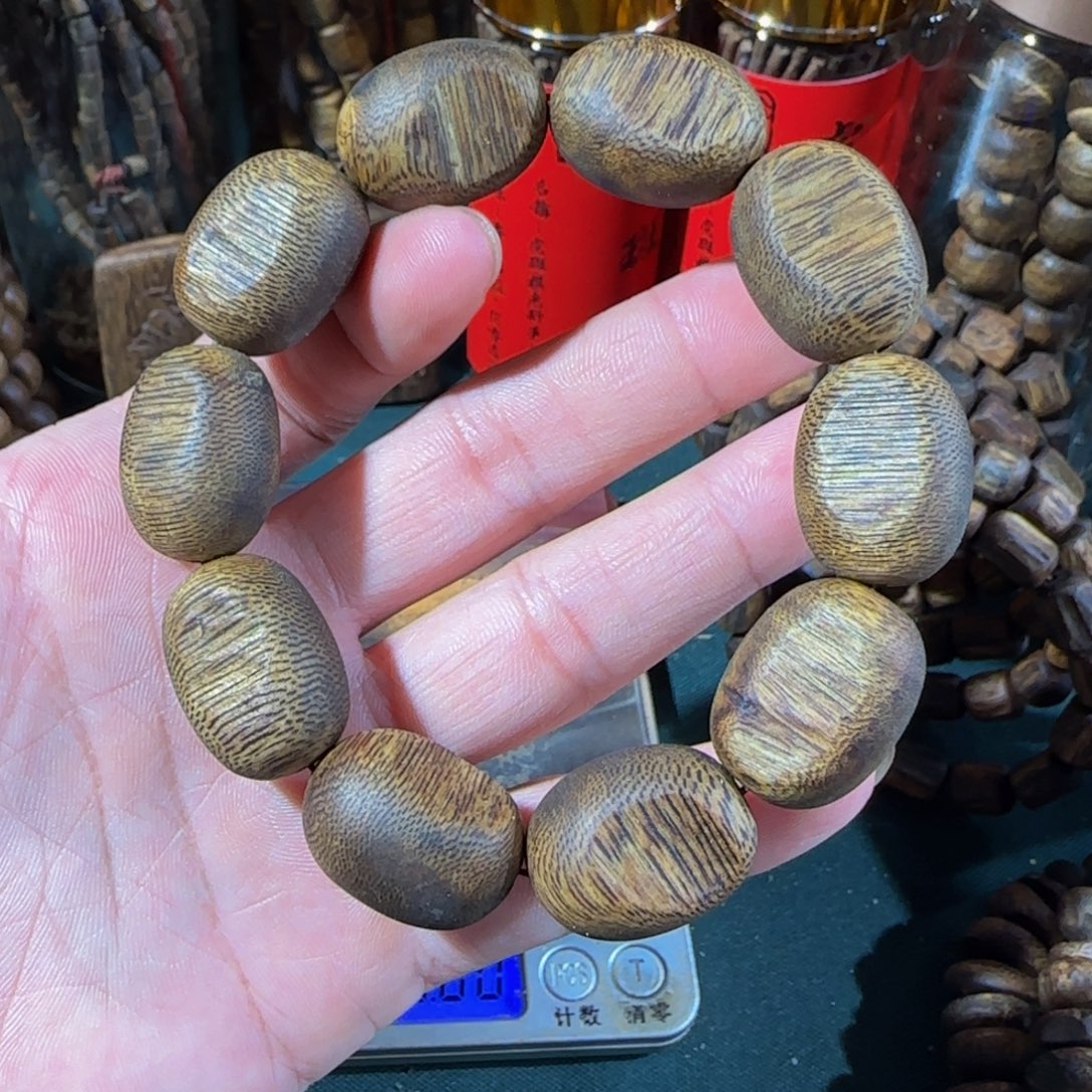 沉香手串乌身留疤单圈1.7高货20